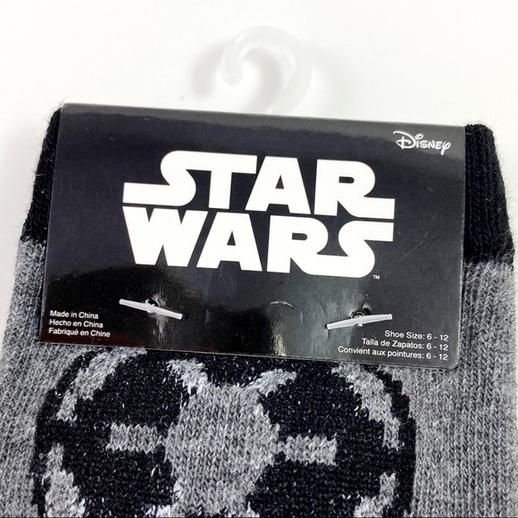 Disney Star Wars Dark Side Darth Vader Socks 6-12 - Picture 2 of 5